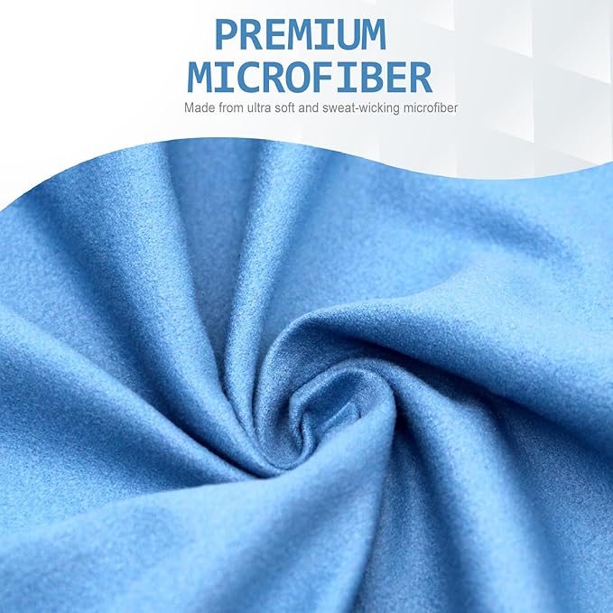 Quick Dry Camping Towel Light Grey &Blue (Bundle)