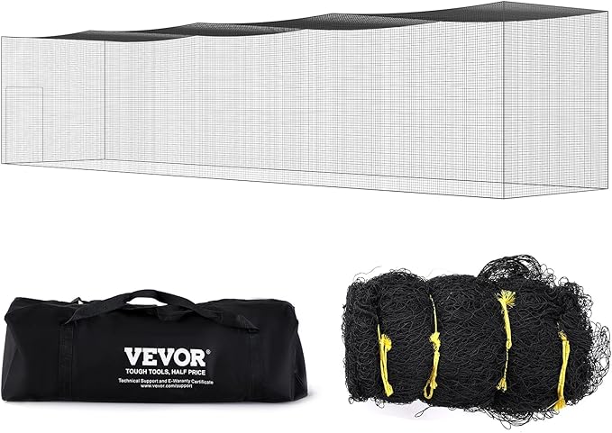 VEVOR Baseball Batting Cage,Professional Softball Baseball Batting Hitting Training Net,Heavy Duty Enclosed PE Practice Portable Pitching Cage Net&Carry Bag,for Backyard,Field,Indoor&Outdoor