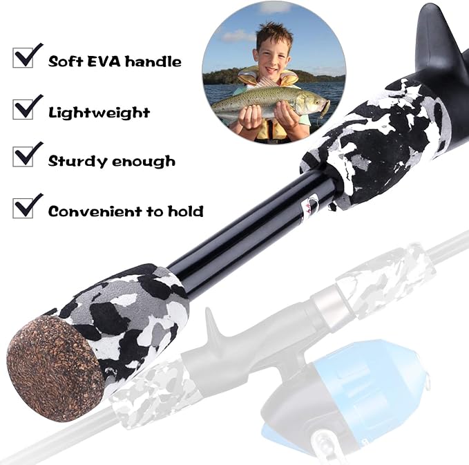 ODDSPRO Kids Fishing Pole - Portable Telescopic Kids Fishing Rod and Reel Combo Kit - with Spincast Fishing Reel Tackle Box for Girls, Youth