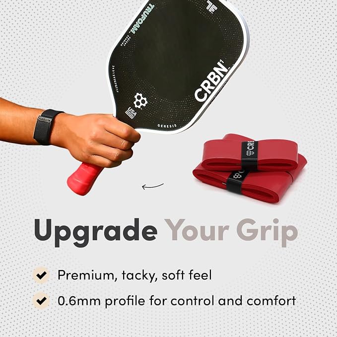 CRBN Pickleball - Drytec™ Overgrips - Pickleball Paddle Grip Tape - Absorbs Shock & Moisture - 4 Pack