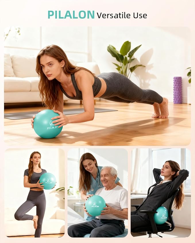 Pilates Ring Set - Studio-Grade Anti-Deformation Pilates Kit - Pilates Equipment for Home Workout - 14'' Pilates Ring, Pilates Ball, 2 Dumbbells, 5 Resistance Bands for Toning Arms, Thighs