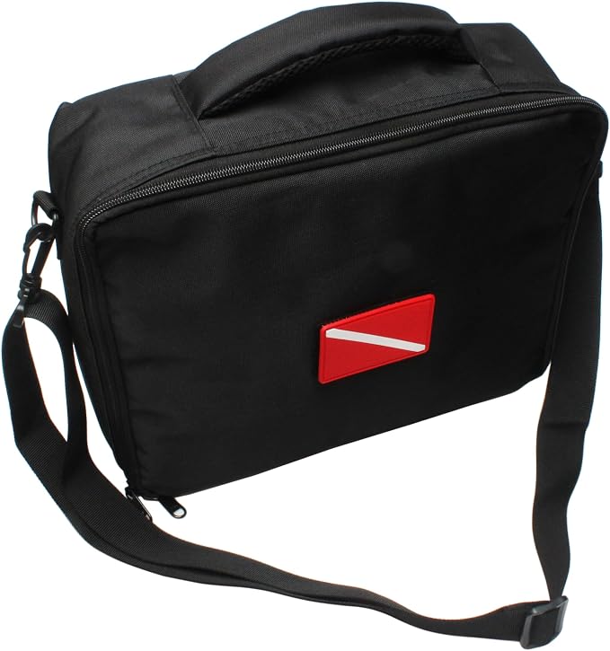 Scuba Diving Regulator Bag - Compact Durable Travel Storage with Suitcase Buckle, Detachable Shoulder Strap, Interior Hook-and-Loop Straps & Transparent Document Pocket for Gear Protection