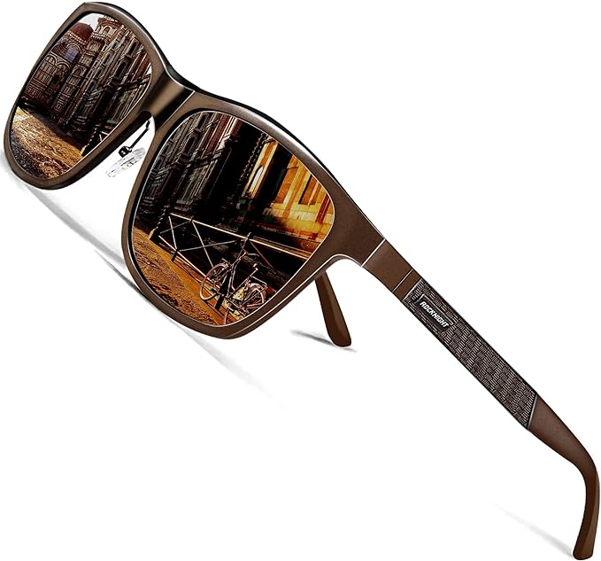 ROCKNIGHT Polarized Driving Sunglasses with Spring Hinges