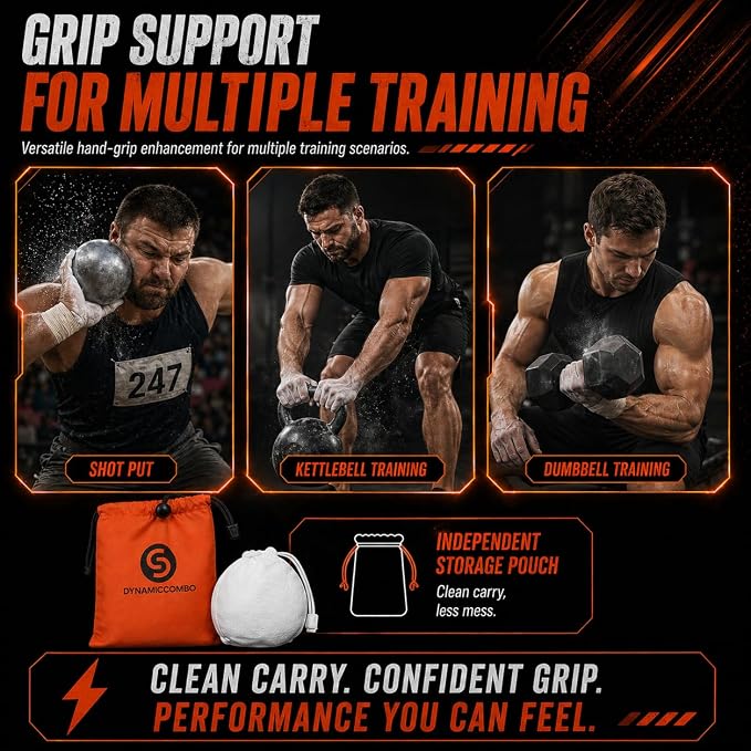 Chalk Ball | Refillable Chalk Sock for Climbing, Gymnastics & Gym Workouts | Storage Pouch Included