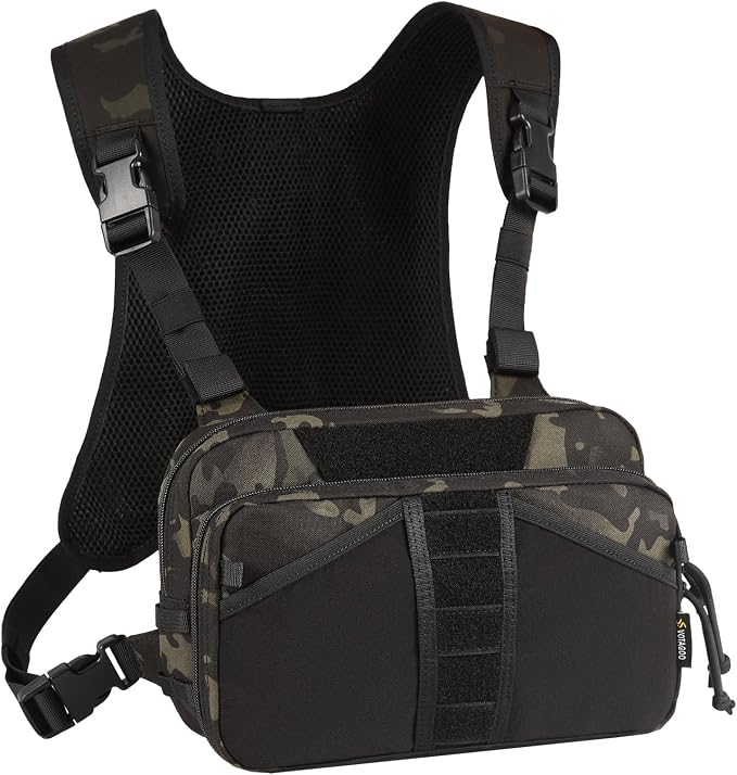 VOTAGOO GEAR Fishing Chest Pack, Fly Fishing Bag for Men and Women, Tackle and Fly Boxes Storage Pack, Hunting Binocular Pack