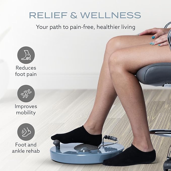 PT Pro Ultra Foot Trainer – 5-in-1 Foot & Ankle Exerciser & Foot Stretcher | Plantar Fasciitis Relief for Arch & Heel Pain, Deep Tissue Massager for Reflexology & Muscle Recovery - Patented