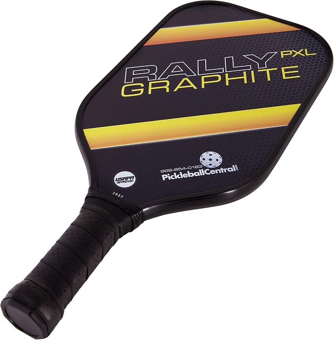 Rally PXL Graphite Pickleball Paddle | Polymer Composite Honeycomb Core, Graphite Carbon Face | Lightweight | USAPA Approved