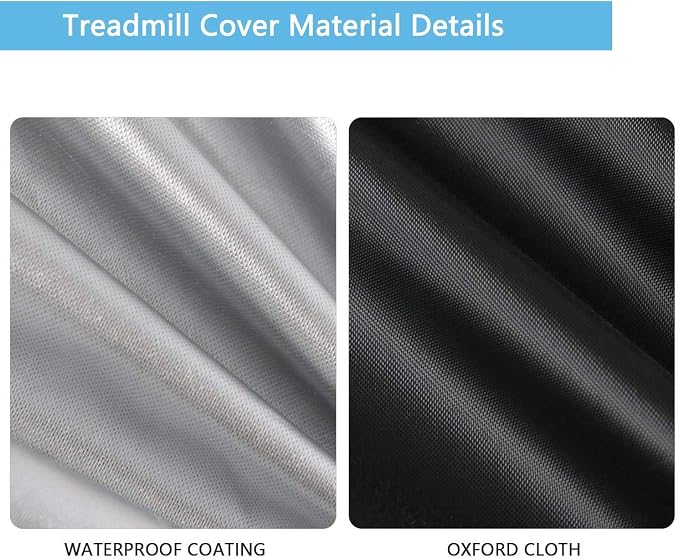 POMER Treadmill Covers, Dustproof Waterproof Non-Folding Running Machine Protective Cover with Zipper - Ideal for Indoor Outdoor Home Treadmill Use