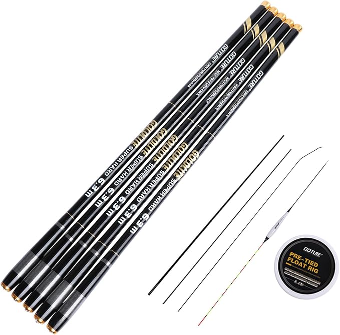 Goture Telescopic Tenkara Fishing RodPortable Hand Fishing Poles 12-24Ft | Reinforced ultralight blank resists cracking on hard runs; ideal all-round length for stream, pond & lake bank fishing