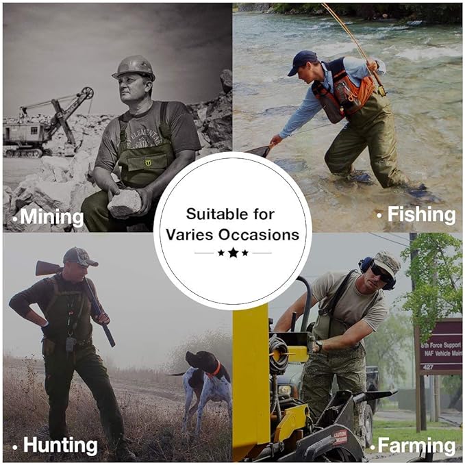 TIDEWE Chest Waders for Men Women, Waterproof Fishing Waders | Waterproof 420D 2-Ply Nylon/PVC, Lightweight Bootfoot Hunting Waders, Adjustable Suspenders, Boot Hanger