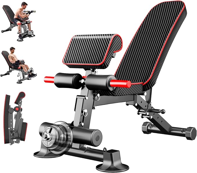 Z ZHICHI Adjustable Weight Bench multi-function Workout Bench for Home Gym,Foldable Incline Decline Benches for Full Body Workout 660LBS