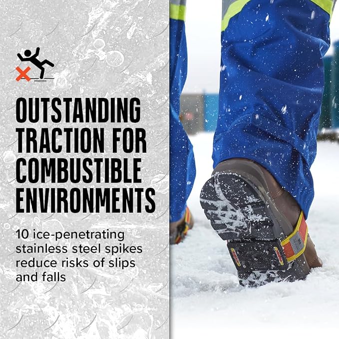 K1 Mid-Sole Intrinsic Ice Cleats for Men & Women - Rotatable Non-Sparking Traction Aids for Winter Snow - Original Profile