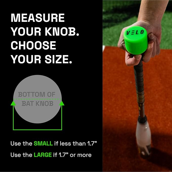 VELO Sports | Velo Puck | Pro Puck Technology for Baseball Bats | Measure Your Knob, Choose Your Size | Improve Plane, Launch, and Exit Velo