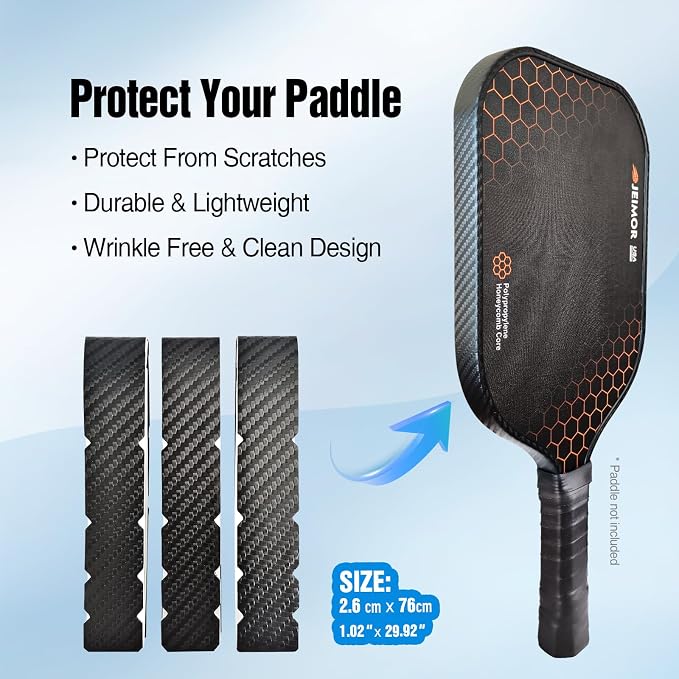 Pickleball Paddle Eraser – Paddle Cleaner for Carbon Fiber & Graphite Paddles, Removes Ball Residue & Dust, Restores Spin & Grip, Includes Clear Carry Case