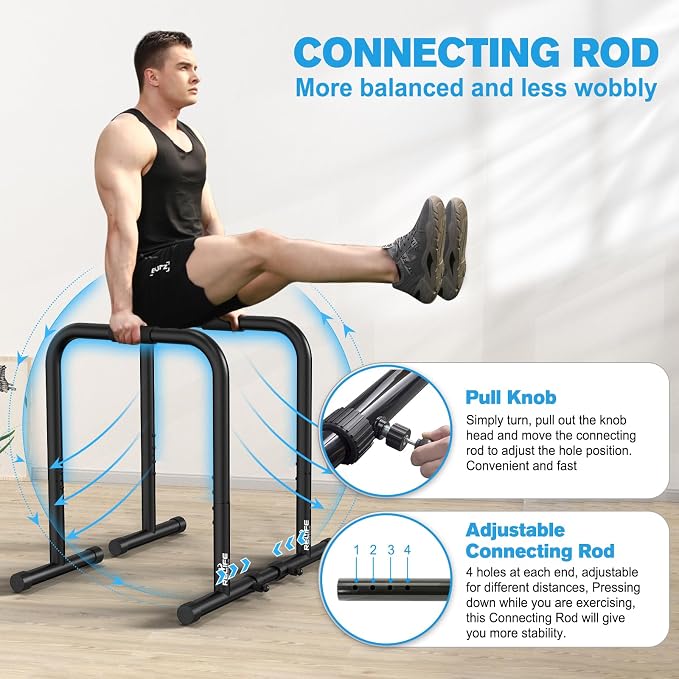 RELIFE Power Tower Pull Up Bar Station Workout Dip Station for Home Gym Strength Training Fitness Equipment,400LBS