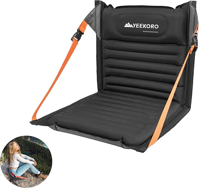 Inflatable Folding Seats, Portable Chairs with Back Support, Foldable and Lightweight Seat for Camping/Sporting Events,Stadium Seats with Storage Bag Lounge Chair