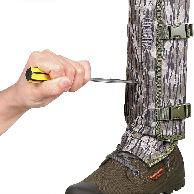 UIIHUNT Snake Gaiters, Waterproof Snake Chaps Snake Gaiter for Men Women, Adjustable Snake Bite Protection Snake Guards
