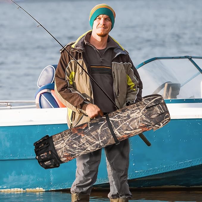 Fishing Pole Bag Rod Case, Folding Fishing Pole Bag Fishing Gear