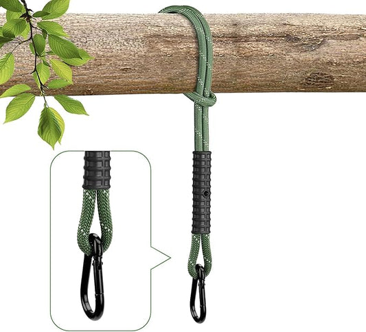 Heavy Duty Tree Swing Ropes, Hammock Tree Straps Hanging Kit, for Outdoor Swings Hammock Playground Set Accessories (2ft,25",Green,1Pack)