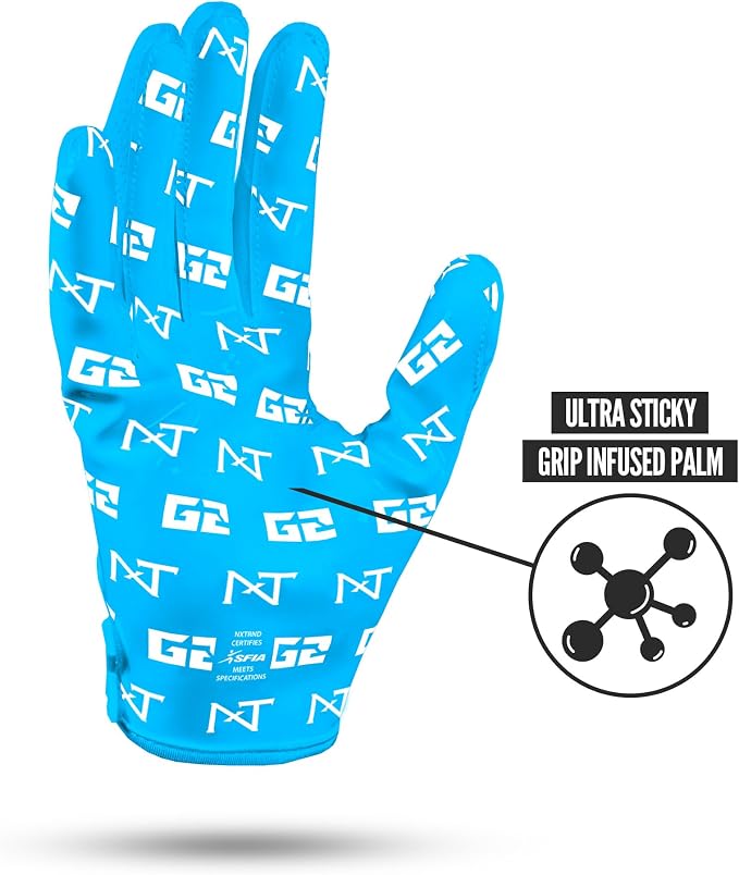 Nxtrnd G2 Pro Football Gloves, Men's Ultra Sticky Elite Receiver Gloves