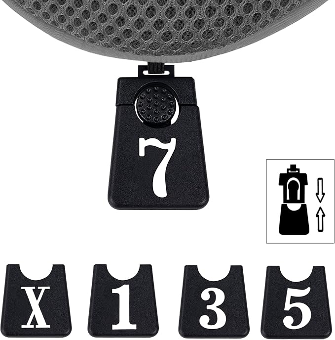 Andux 3pcs/Set Golf 460cc Driver Fairway Wood Club Head Covers | with interchangeable NO. Tags | Mesh Breathable material | Short Neck | Coloured Piping | Pull-On Closure