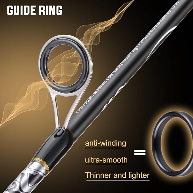 Sougayilang Reel and Fishing Rod Combo, Fiberglass Fishing Pole with Durable P-Cork Rod Handle, Lightweight Graphite Frame
