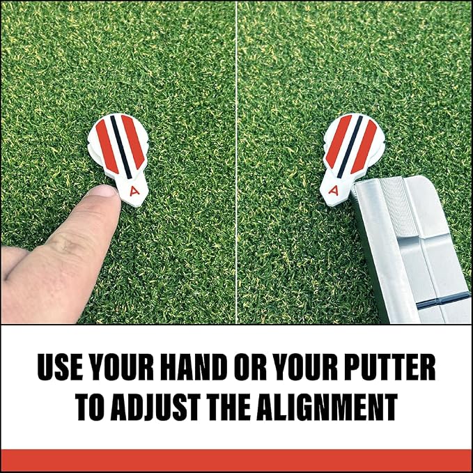 Putting Alignment Aid Tool - Golf Ball Marker - Rotate to Aim - Golf Gift Accessory for Men & Women Golfers - USGA Compliant
