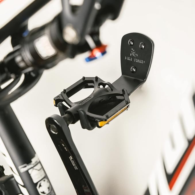BikeHand Bike Bicycle Cycling Pedal Wall Mount Hangers - Heavy Duty Indoor Storage Stand Hook Rack - Store Your Road, Mountain or Hybrid Bikes in Garage or Home - 3 Pack