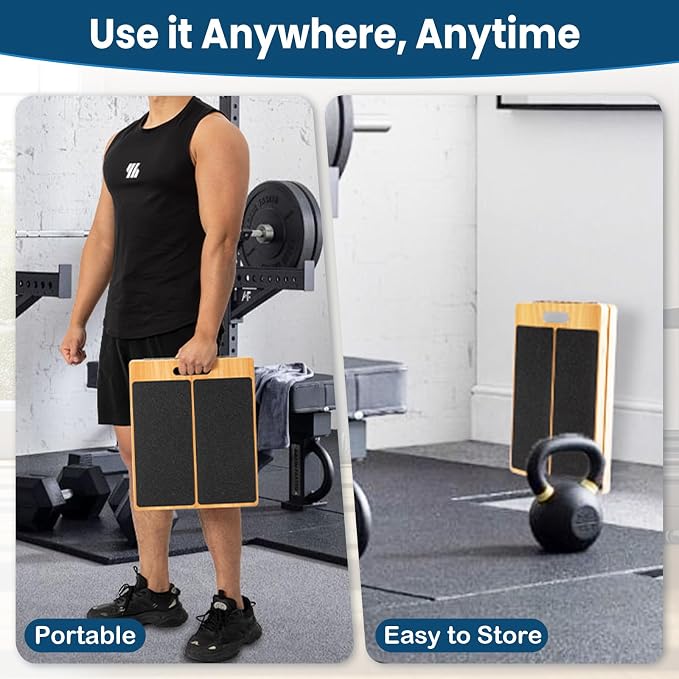StrongTek Slant & Balance Set – Green Foam Pad + 13" Adjustable Slant Board for Rehab & Stretching