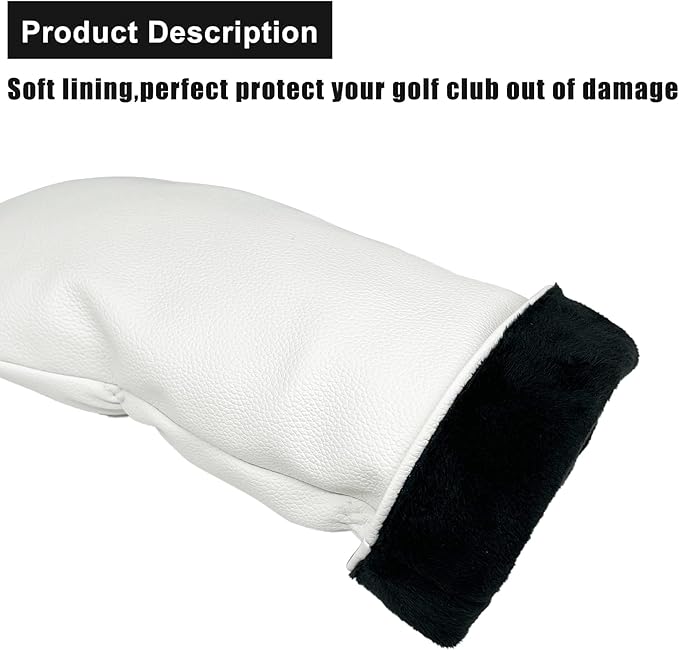Golf Accessories Golf Club Covers for Driver, Fairway, Hybrids - Golf Driver Headcover/Golf Fairway Wood Head Cover/Hybrid Headcover for Men/Women Golfer