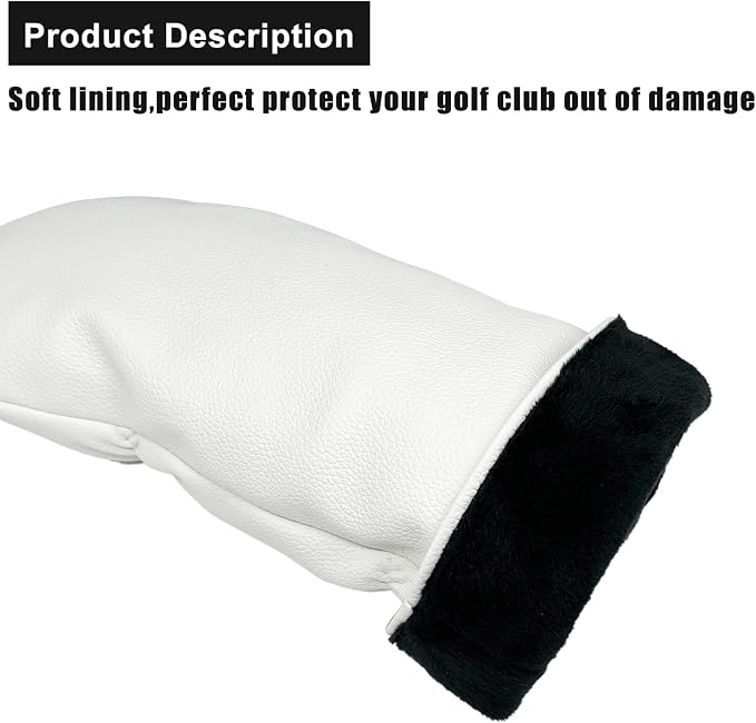 Golf Accessories Golf Club Covers for Driver, Fairway, Hybrids - Golf Driver Headcover/Golf Fairway Wood Head Cover/Hybrid Headcover for Men/Women Golfer