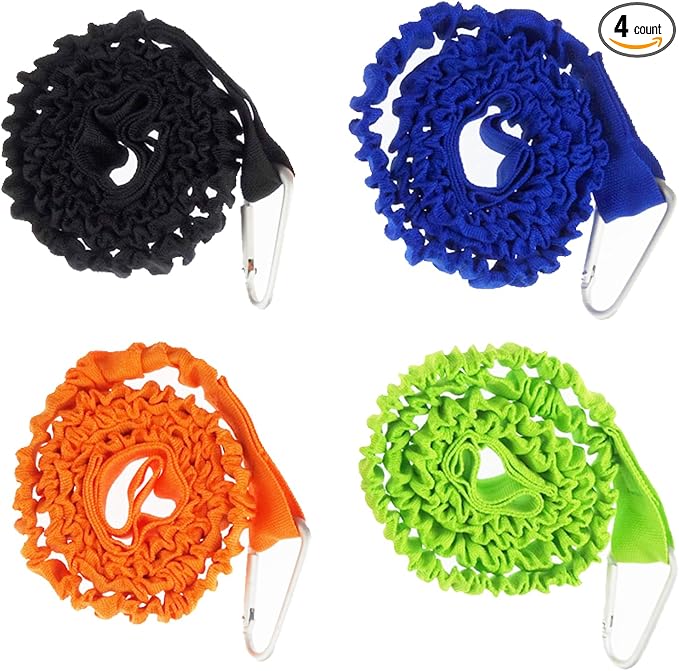 2/4/6/8/12 Pack Stretchable Paddle Leash Paddle Holder Tool Lanyard for Kayak and Paddles, Fishing Poles Rods