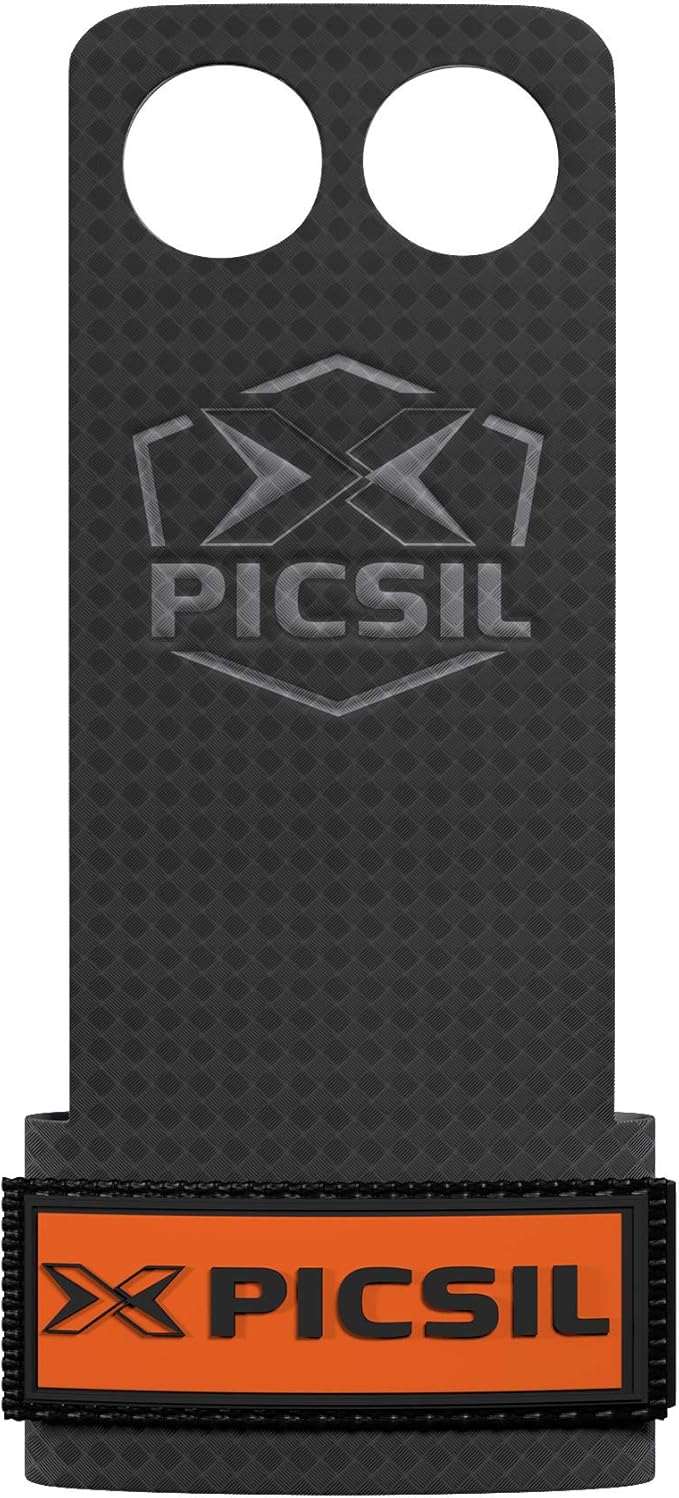 PICSIL - RX Grips | Synthetic Workout & Gymnastics Grips | Ultra-Resistant Carbon Fibre for Cross Training | Helps Prevent Tears & Blisters | Carbon Fibre Material | Use wiht Chalk |