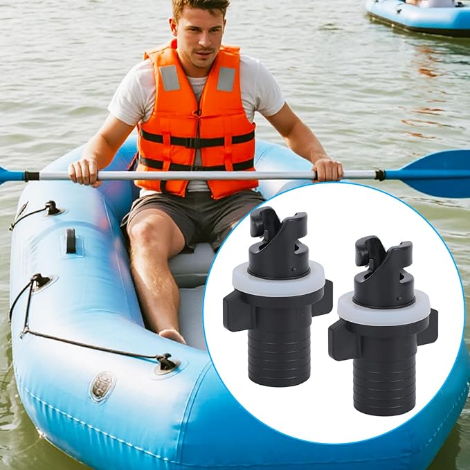 2pcs Inflatable Kayak Pump Adapter for Halkey-Roberts Valves, Paddle Board Pump Adapter Valve Nozzle Inflatable Boat Kayak Attachment