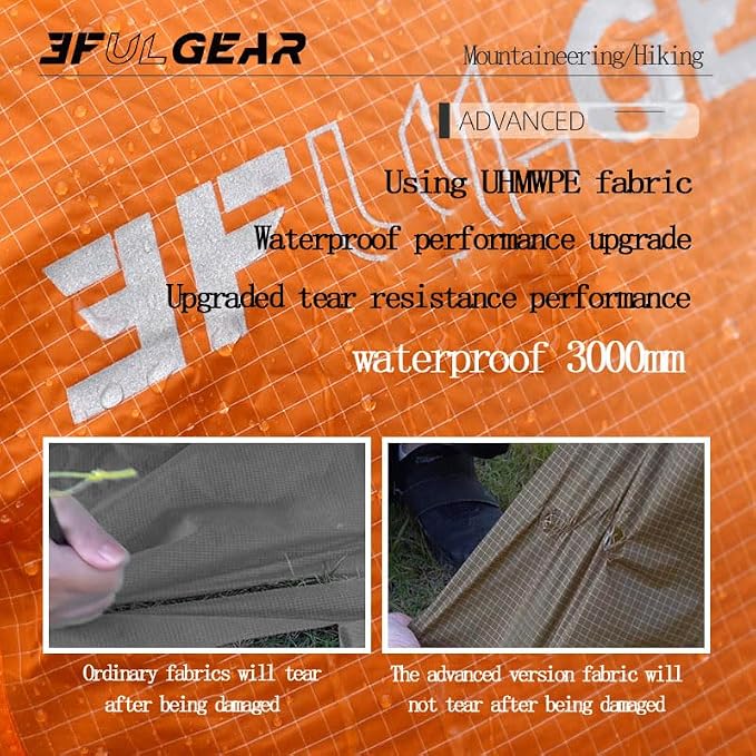 3F 20-85L backpack rain cover, waterproof, dustproof, wear-resistant, tear resistant outdoor hiking backpack cover (blue-L)
