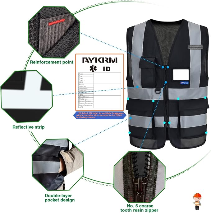 Amazon black safety vest