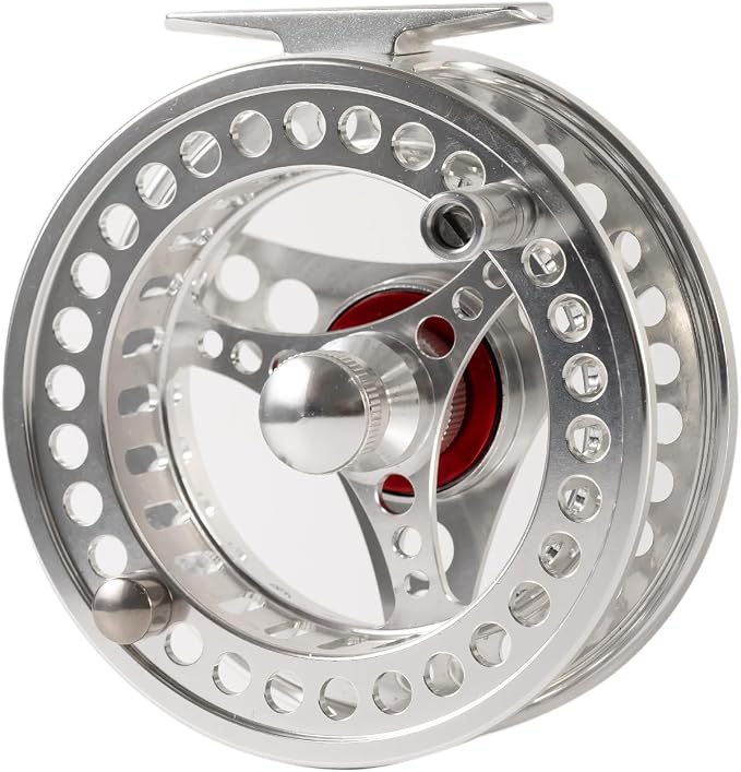 EX-ALC Fly Reel 3/4 5/6 7/8 9/10WT CNC Machined Large Arbor Aluminum Fly Fishing Reels Silver/Gunsmoke Fly Reels