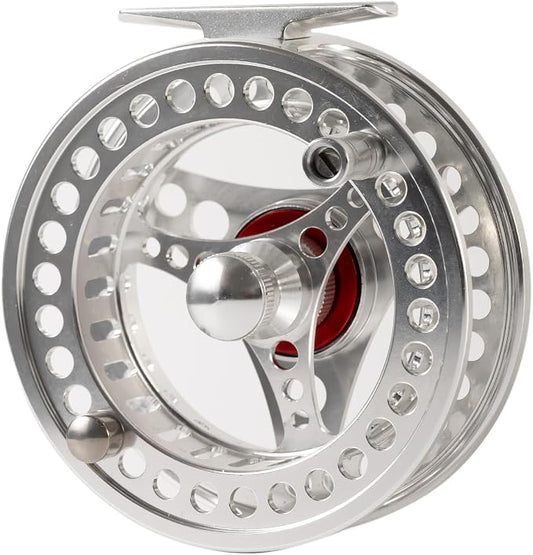 EX-ALC Fly Reel 3/4 5/6 7/8 9/10WT CNC Machined Large Arbor Aluminum Fly Fishing Reels Silver/Gunsmoke Fly Reels