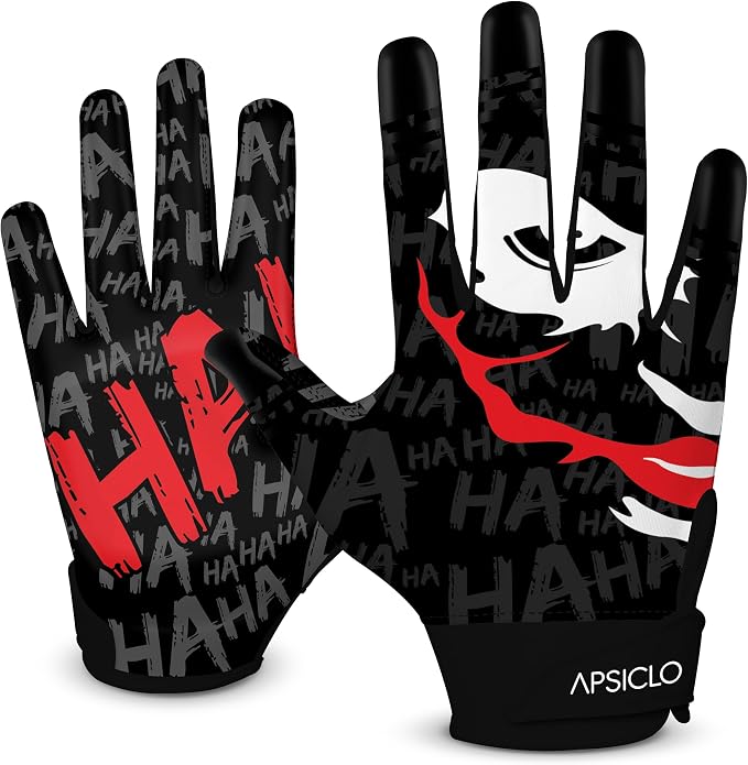 Youth Football Gloves – Sticky Silicone Grip – Youth & Adult Sizes – Breathable, Flexible, Training Football Receiver Gloves & Game Gear