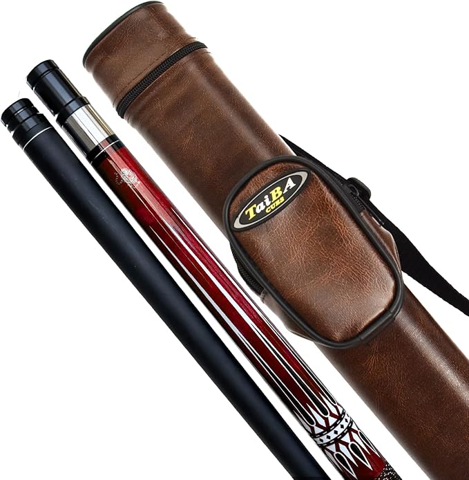 Tai ba cues Pool cue Stick, 13mm Multilayer Leather Tip, 58", Linen Wrap, Hardwood Canadian Maple Professional Billiard Pool Cue Stick 19-21 Oz (Selectable)