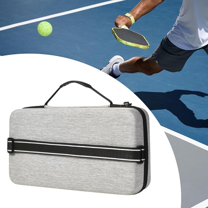 Pickleball Racquet Bag Accessory Sturdy EVA Zipper Closure Lightweight Organizer Storage Case for Outdoor Training Men Women