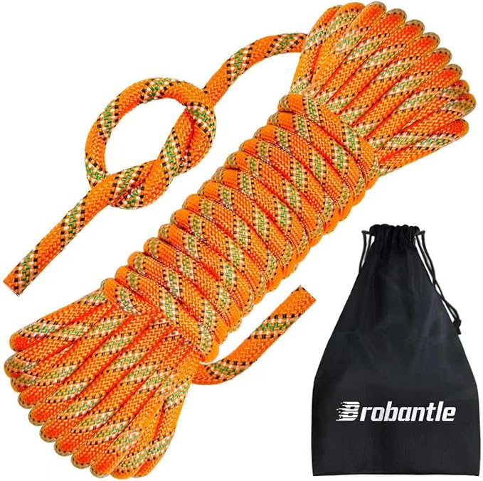 10mm/12.7mm Arborist Rope,3825lbs-9000lbs Double Braided Arborist Bull Rope for Tree Rigging & Pulling,Heavy Duty Rope for Tree Work,Rappelling, Swing Sailing Hiking Camping