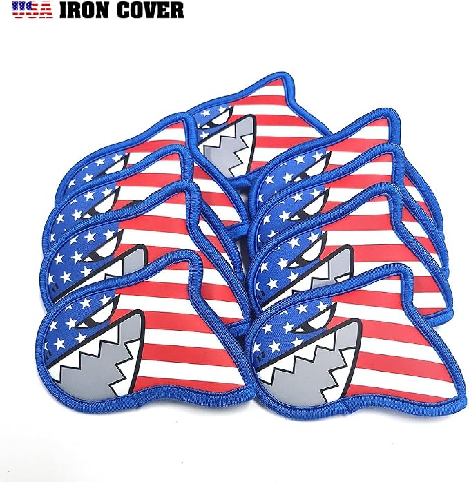 USA Limited Edition Golf Iron Covers / 9pcs Set/Golf Head Covers/Golf Club Covers (USA)