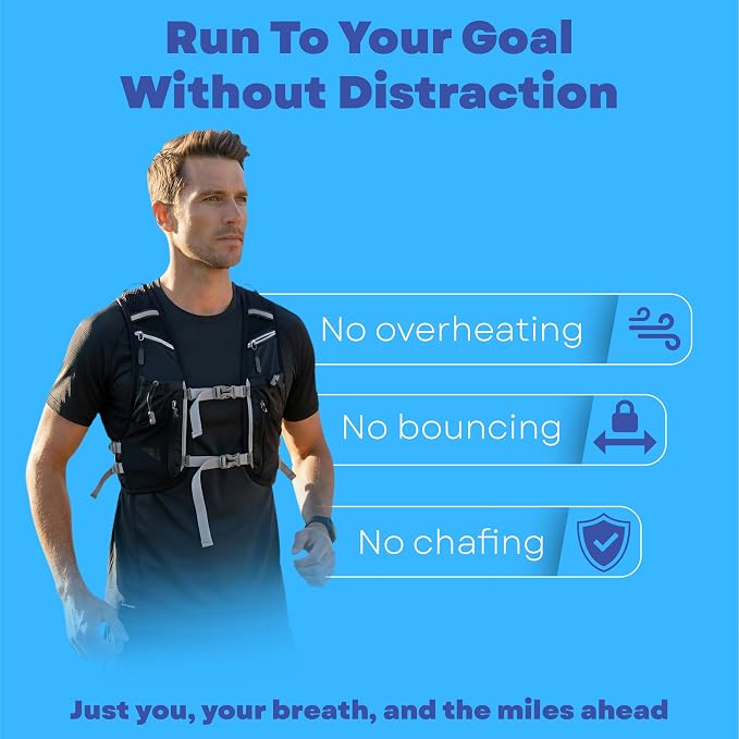 Hydration Vest - Running Vest for Women & Men, 2 Flask 500ml, Phone Pocket, Lightweight Running Hydration Vest Water Backpack, Runners Vest Running Backpack for Hiking & Long Distance Running Stuff