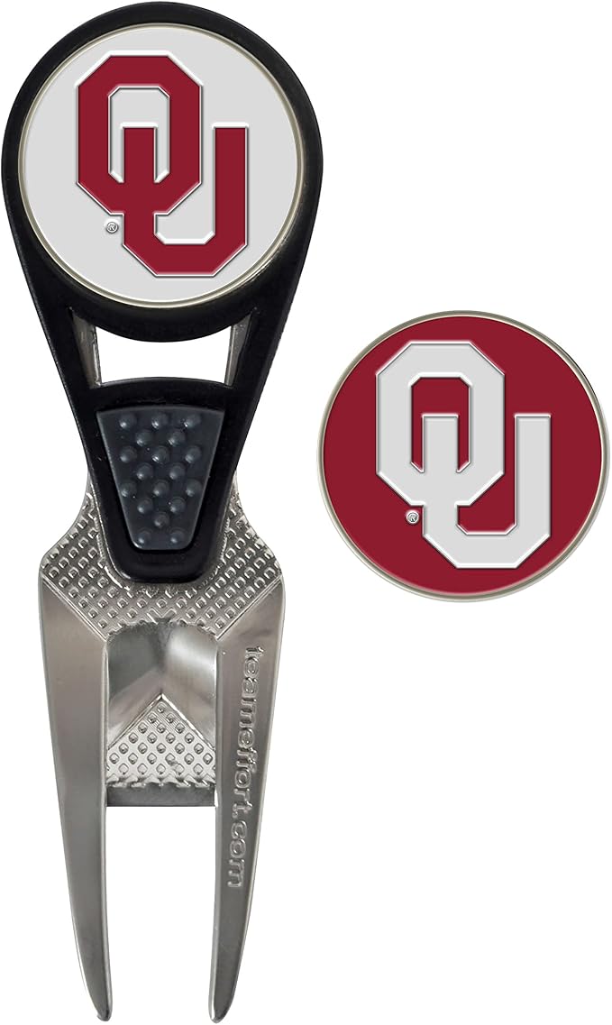 Team Effort Collegiate CVX Ball Mark Repair Tool & 2 Ball Markers