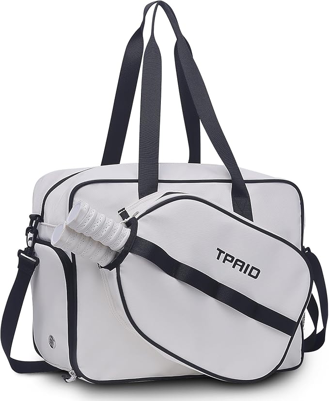 TPAID Pickleball Bag with Shoes & Wet Pocket, Court Bag for 2 Paddles