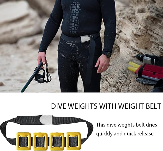Dive Weights for Scuba Diving Weight Belt(1lb-4.4lb / 0.5kg-2kg),Vinyl Scuba Weights, Coated Dive Weights,Coated Lead Diving Weights, Dive Belt Weights for Freediving, Spearfishing