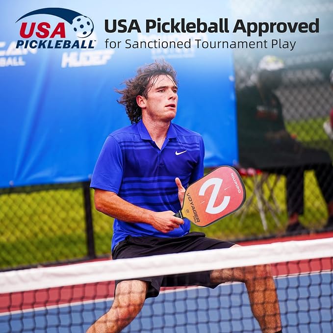 niupipo Pickleball Paddles Set of 2/4/1, USAPA Approved Carbon Fiber & Fiberglass Hybrid, Easy Power, Polypropylene Honeycomb Core, Cushioned 4.72" Grip, Bag/Cover, Pickleball Paddle Set for Men Women