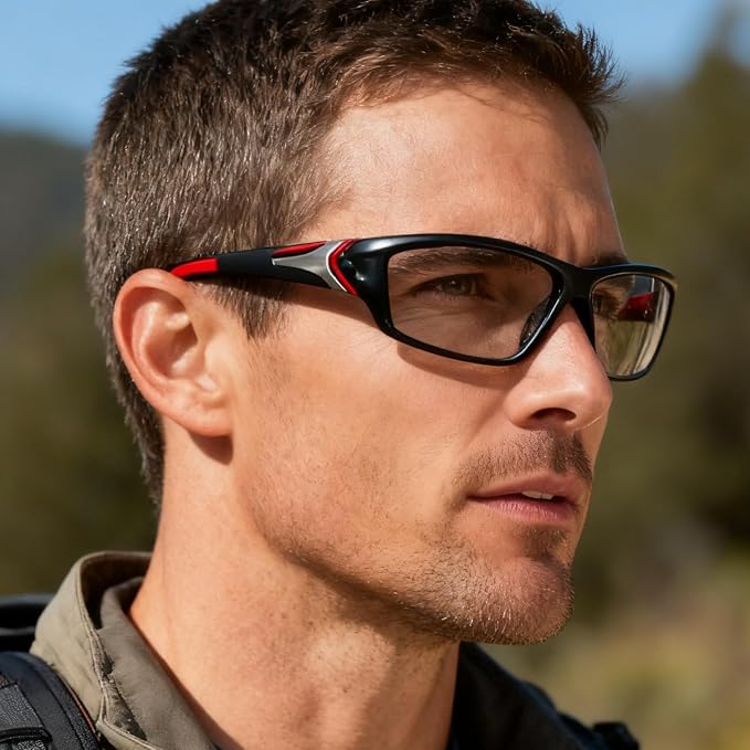willochra Full lens Readers Wrap Around Sport Magnifying Safety Reading Glasses photochromic Goggles with Readers for Men
