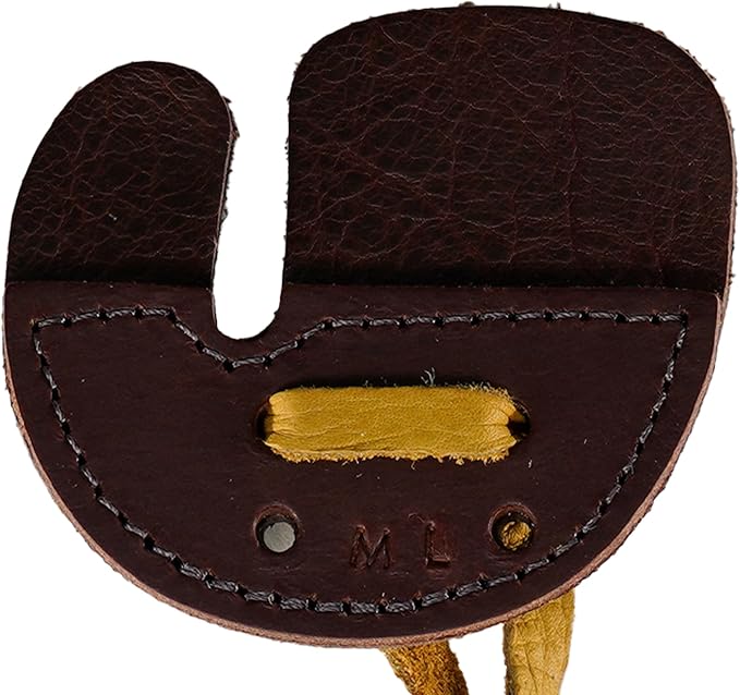 Hornet Split Finger Bison Leather Tab – Handmade in USA for Traditional Archery – Available in Medium & Large – Left & Right Hand